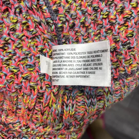 Xhilaration Women's Pink and Black Textured Crew Neck Sweater - Picture 10 of 10